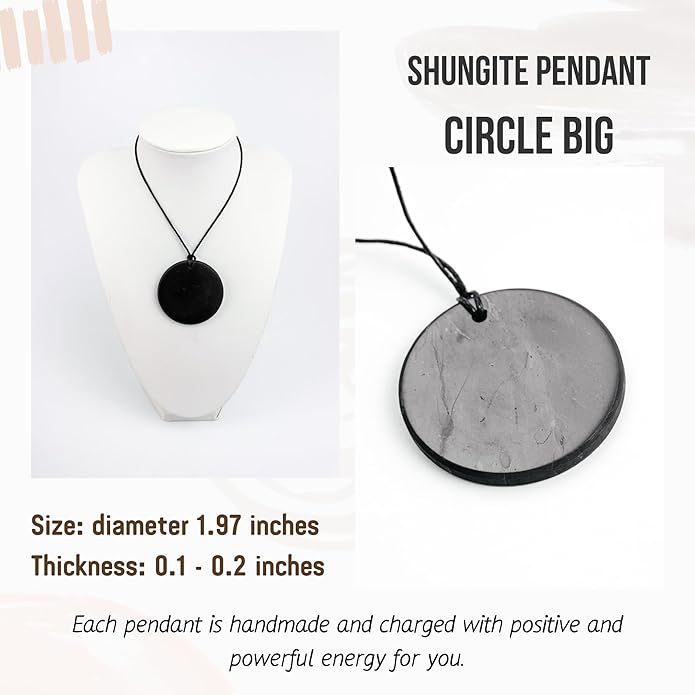 Shungite Necklace Pendant Jewelry Set Pack - Authentic Shungite Protection Blocking Stones - Crystal Shield for Women and Men