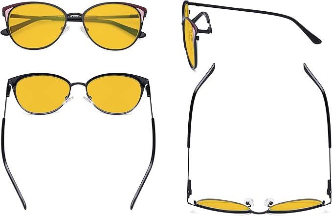 Eyekepper Ladies Blue Light Filter Glasses - Butterfly Design Computer Eyegalsses Women -Transparent Blue Lens
