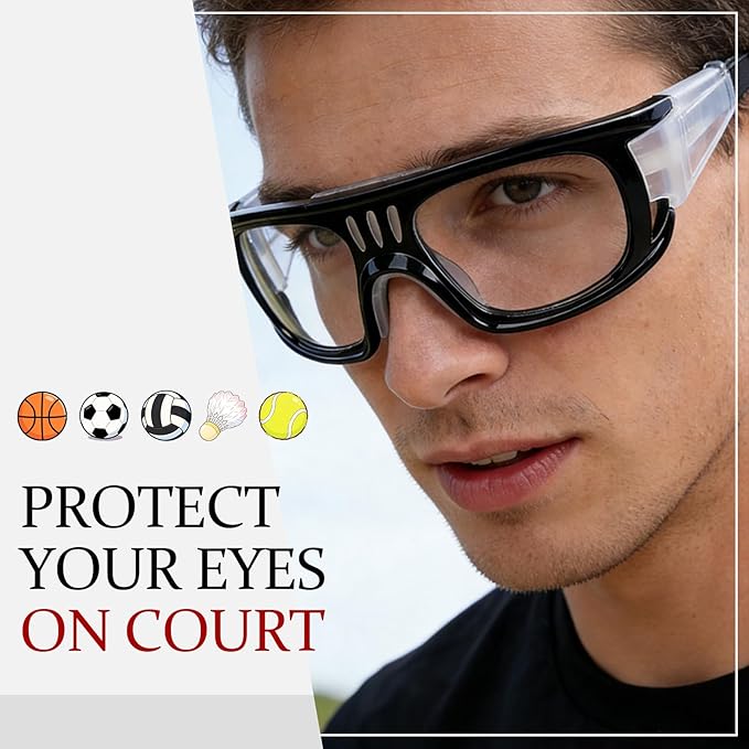 Andux Unisex Sports Glasses Anti Fog Goggles for Basketball Dribbling, Lacrosse, Eye Training LQYJ-01