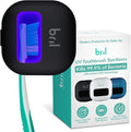 Bril UV-C Toothbrush Sanitizer and Holder, Portable Cleaner, Travel Cover, Magnetic Holder, and Rechargeable Case for Any Size Toothbrush, Black