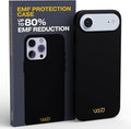 WAVEBLOCK EMF Protection Silicone iPhone Case Compatible with iPhone 17 Air, Radiation Blocker, 5G Shield Reduction, Lightweight, USA Patented and Tested in FCC Lab, Black