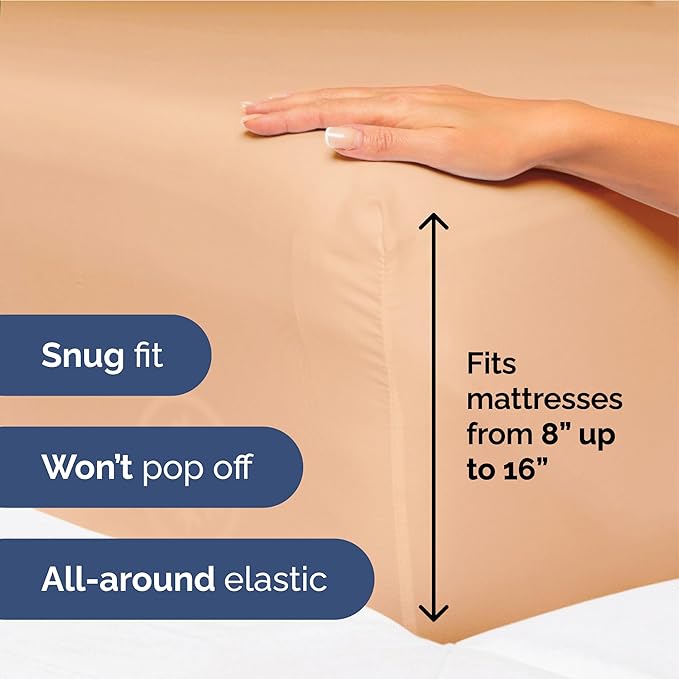 Twin XL Size 3 Piece Sheet Set - Extra Soft, Breathable & Cooling Sheets - Hotel Luxury Durable Bed Sheets for Women & Men - Deep Pockets, Easy-Fit & Wrinkle-Free Sheets - Peach Oeko-Tex Bed Sheet Set