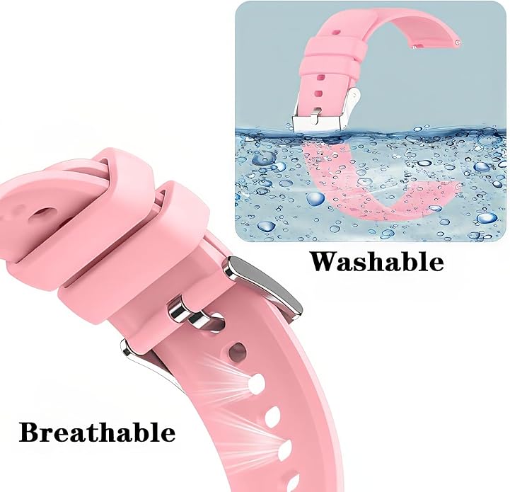 Harikiri 22mm Silicone Bands Compatible with Popglory/Fitpolo/FITVII/Gydom/Woneligo/ENOMIR/TOOBUR/Veryfit/Poounur/RUIMEN,Quick Release Watch Strap for Men Women