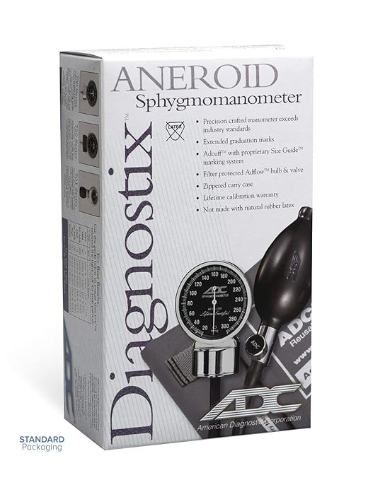 ADC Diagnostix 720 Premium Professional Pocket Aneroid Sphygmomanometer with Adcuff Nylon Blood Pressure Cuff, Child, Green