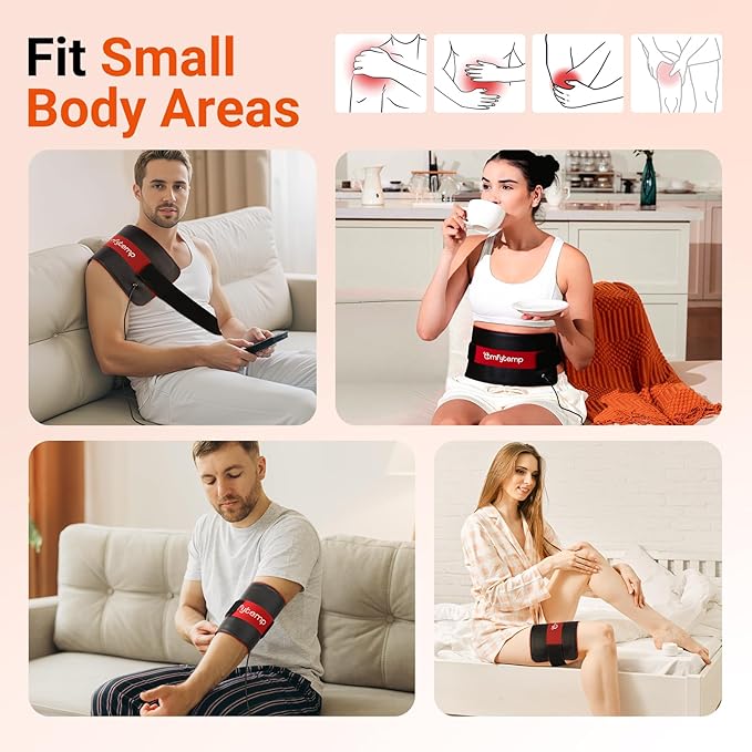 Comfytemp Red Light Therapy for Body, 14.4'' x 6.1'' Near Infrared Light Therapy Wrap, Wearable Flexible Soft Light Pad for Back Waist Belly Knee Joint Muscle, 660nm & Invisible 850nm(Corded)