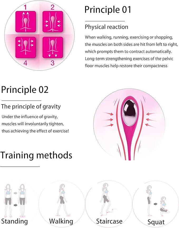 6PCS Advanced Kegel Training Set, Kegel Exercises Weight Control, Integrated Design, Food Grade Silicone: Kegel Exercise System, Pelvic Floor Exercises