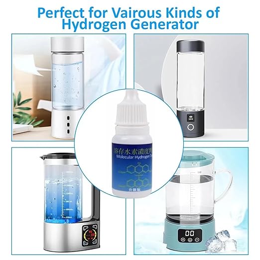 5 Pack Dissolved Hydrogen Test Reagent Measuring Molecular Hydrogen Concentration in Water Blue Drops for Hydrogen Water Generator Bottle Hydrogen Machine（5 Pack of 3ml）