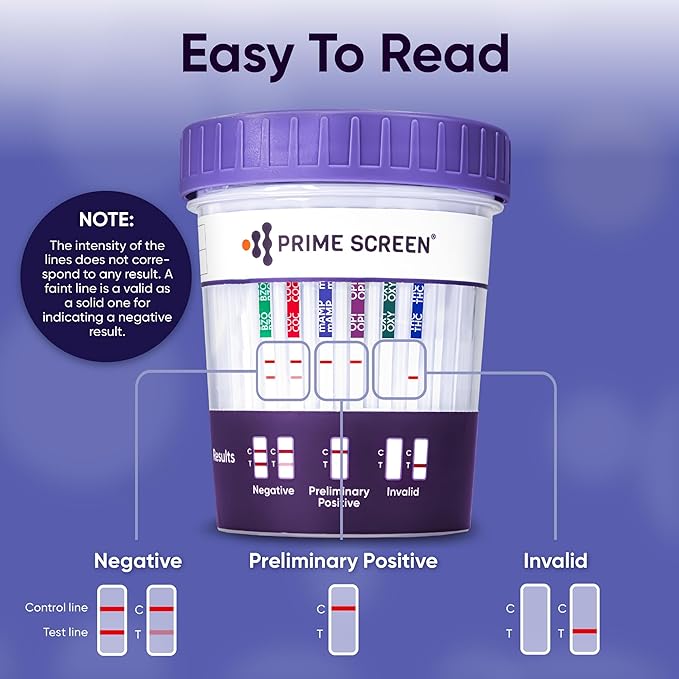 Prime Screen Multi Drug Urine Test Cup -6 Panel-Testing THC Marijuana(THC 50), BZO, COC, mAMP, OPI, OXY, C-CUP-CDOA-564 [ 50 Pack]