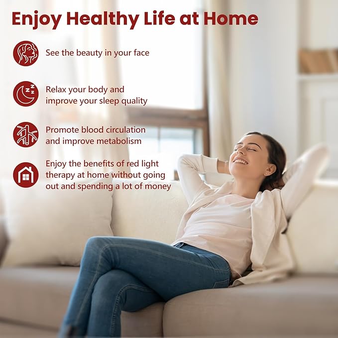 Red Light Therapy Bulb, 18 LEDs 660nm Red Light Therapy for Face and Neck, High Irradiance, Large Coverage Area Red Light Therapy Lamp, Suitable E26 Socket(Only Bulb)