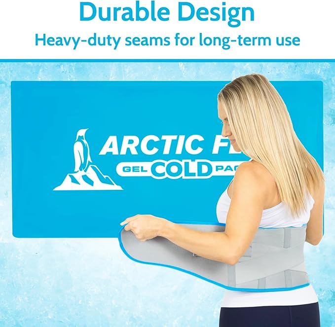 Arctic Flex Gel Replacement Packs - Ice Packs Reusable for Back Ice Brace - Hot and Cold Gel Ice Pack for Injuries, Pain Relief, Swelling - Flexible Therapy Compression Wrap - Athletic, Women, Men
