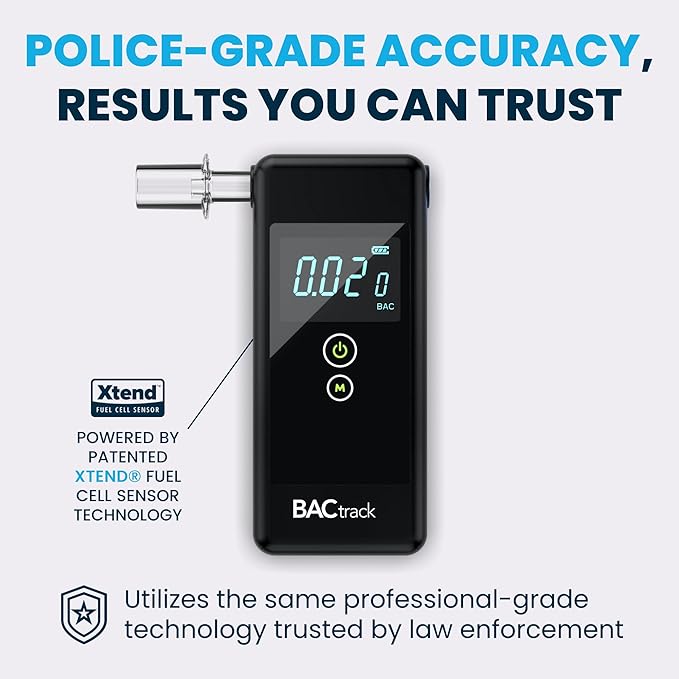 BACtrack Trace Breathalyzer (2 Pack) | Professional-Grade Accuracy | DOT & NHTSA Compliant | Portable Breath Alcohol Tester for Personal & Professional Use