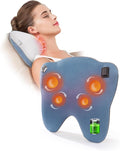 Cordless Back Massager with Heat, Neck Massager for Pain Relief Deep Tissue, Shiatsu Back and Neck Massage Pillow, Full Body Use, Relax at Home Office and car