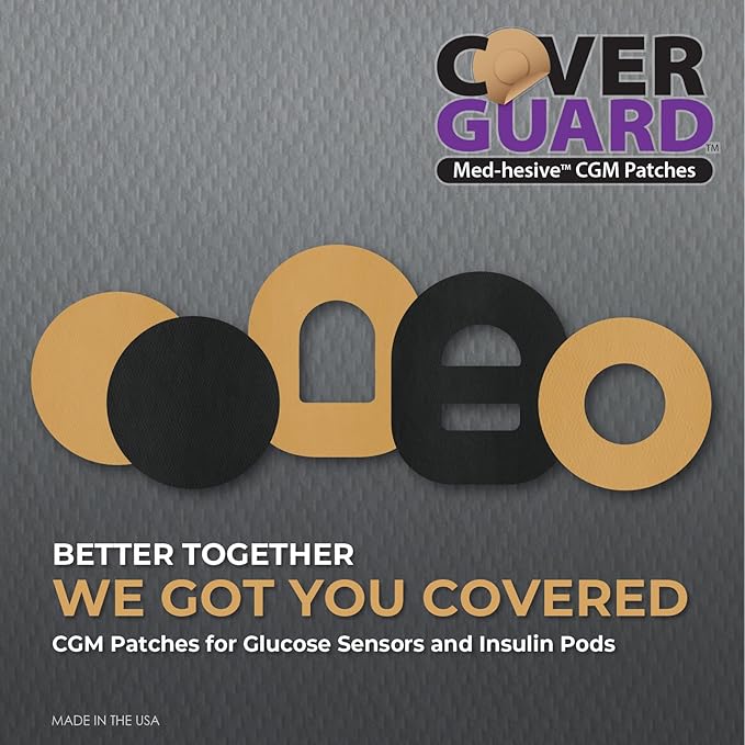 CGM Overpatch | Freestyle Libre 3 | Tan Full Coverage Design| 25-Count | Waterproof Adhesive | Anti-Fray | Easy Application & Removal | Made in USA | Sensor Protection