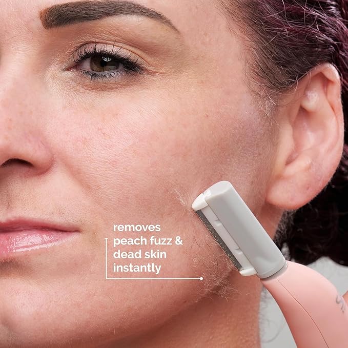 SPA SCIENCES - SIMA Patented Dermaplane Razor for Women Face – Painless 2-in-1 Facial Exfoliation & Peach Fuzz Hair Removal – Anti-Aging – 3 Speeds – Rechargeable – 7 Weeks Treatment