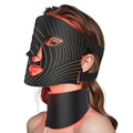 LED Light Therapy Mask Skin Care Mask, LED Red 630±5nm & NIR 830nm Wavelength for Home Use (High-end black)