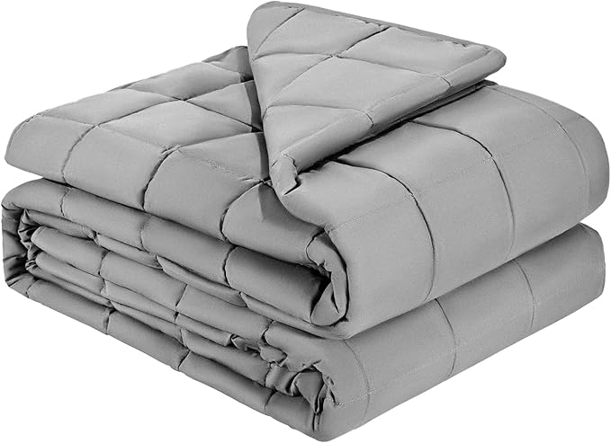 VEVOR Weighted Blanket 88 x 104 inch - King Size, 25 lbs Heavy Blanket with Cooling Glass Beads, Soft & Breathable for All-Season Use, Suitable for Adults 250-310 lbs, Ideal Gift Choice (Grey)