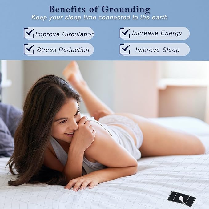 Grounding Sheets Silver Fiber Grounding Sheets for Baby Crib Bedding 27x52 Inch Toddler Bed Grounded Sheet with Cord
