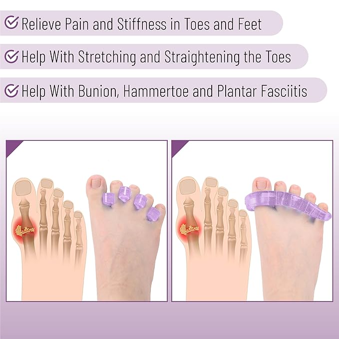 Dr. JK- ToePal Gel Toe Separator, 4 Pairs, Toe Spacers, Bunion Corrector