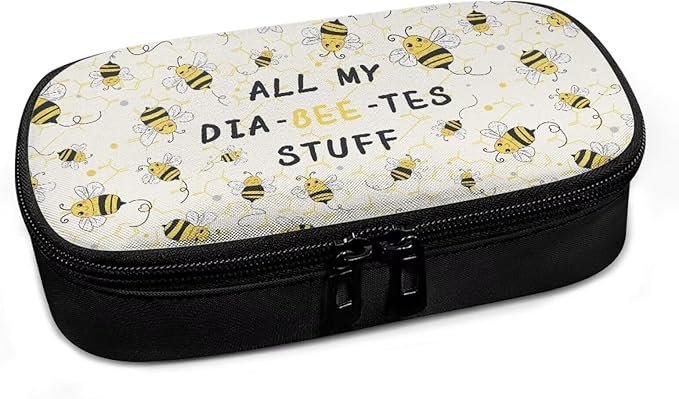 Rnyleeg Diabetic Bags for Supplies for Women Men Insulin Travel Case with Handle Small Size Insulin Bag for Diabetics Glucose Meter Case