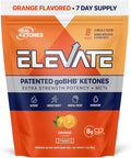 Real Ketones MCT & BHB Exogenous Ketones Drink Mix Packets Elevate Keto Electrolytes Powder Packets No Sugar with 4 Main Electrolytes Plus Hydrating Proprietary Keto BHB - 7-Pack Orange