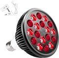 Wolezek Red Light Therapy Lamp with Lamp Holder, 660nm Red and 850nm Near Infrared Combo Wavelength LED Red Light Bulb, Light Therapy Device for Face and Body, Aluminium Shell, E27/E26 Standard