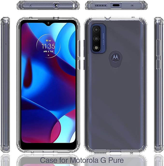 AquaFlex Phone Case Compatible with Moto G Power 2022 Slim Design Full Body Reinforced Corners Shockproof Drop Protection Union Jack British Flag