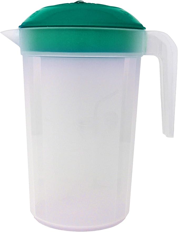 Tribello LARGE 1.3 Gallon Water Pitcher, Plastic Juice Pitcher With Lid - Dishwasher Safe, BPA Free, Colors May Vary (1.3 Gallon)
