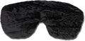 Handmade Weighted Sleep Eye Mask Yoga Pillow - Flax Seed Fill - Lavender Scented - Black - TEMFL-BK
