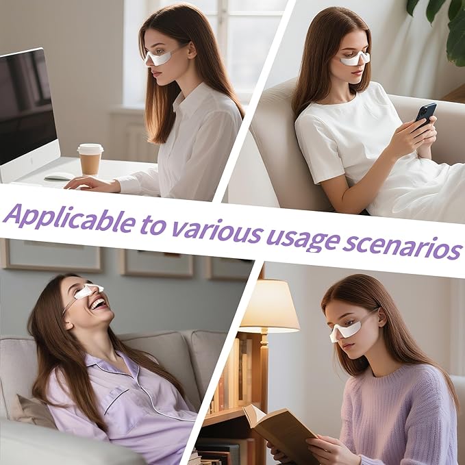 Under Eye Red Light Therapy Device,4-in-1 Red Light Therapy, Heat & Vibration, Rejuvenating Eye Care Device for Puffy Eyes & Fine Lines,USB Rechargeable(Portable)