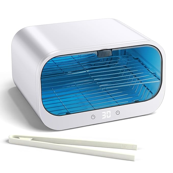 Sterilizer for Nail Tools, 12L Large Sterilizer for Esthetician, 110V Multi-Functional Nail Tool Sterilizer Cleaner Box Machine with Adjustable Time for Home Use, Barbers, Beauty Salons, Spas