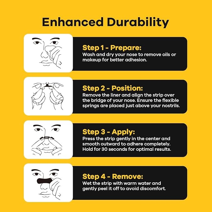 Nasal Strips for Snoring (36 Count), Extra Strength Nose Strips for Breathing, Anti Snoring Nasal Strips for Sleeping, Congestion Relief for Colds & Allergies, Sensitive Skin, Clear