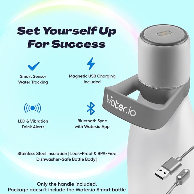 Smart Water Bottle Carrier Handle - Durable Bottle Handle with Innovative Design, Flexible Grip, and Easy Installation. Lightweight BPA/BPS Free Silicone for Comfortable Carrying