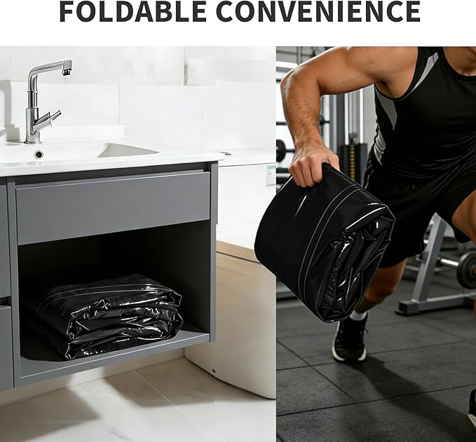 Nevife Inflatable Ice Bath Tub for Adults- Blow Up Bathtub with Cover&Comfort Floor,Foldable Tub for Shower, Spa, Ice Baths, Camping-Includes Hand Pump, XL (63x35.4x19.7 inches)