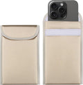 2PCs Security EMF/EMP/RF Shield Faraday Cell Phone Sleeve, Signal Block Pouch 5G Protection RFID GPS RFID Privacy Smartphone Anti-Tracking & Data Privacy, Electronic Device Security Wallet Bag Silver
