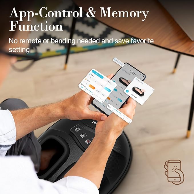 Foot Massager for Neuropathy Pain Relief - [2026 New Version] Deep Kneading Feet Massager with App Control for Plantar Fasciitis, Foot Massager with Heat Kneading, Gifts for Women Men