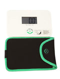 NewlineNY Step-on Super Mini Smallest Travel Bathroom Scale with Protection Sleeve: SBB0638SM-WH(White)+S001MG