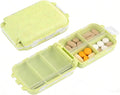 Cabilock Portable Medicine Box 2-Pack Foldable Three-Layer Pill Organizer with 8 Compartments Travel Case for Vitamins Supplements and Small Items
