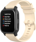 Compatible with Garmin Venu Sq Bands for Women Men, 20mm Quick Release Silicone Replacement Band Wristbands Straps Bracelet Fit for Garmin Vivoactive 3 Music, Forerunner 245 645 (Khaki)