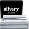 Silvery Silver Infused Bed Sheets Set - Award-Winning Self-Cooling Fabric with Self-Cleaning Silvery Technology™ That Stays Fresh 3X Longer for Hygienic Sleep (Gray, King)