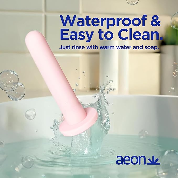 AEON Gentle Touch Premium Silicone 6-Piece Straight Set for Pelvic Floor Wellness & Flexibility – Soft, Body-Safe Design – Includes 1.3 Oz Glide Moisturizer ($10 Value) & Elegant Storage Bag