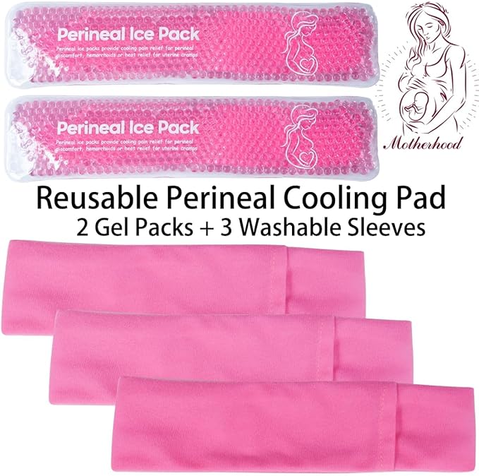 Reusable Perineal Cooling Pad for Postpartum and Hemorrhoid Pain Relief,Instant Perineal Cold Pack,Vaginial Ice Pack for Pain Relief (red-zhuzhu)