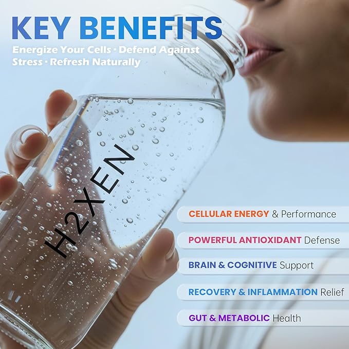 Molecular Hydrogen Tablets with Magnesium - 8 PPM Hydrogen Water Tablets for Drinking Water - Rich in Antioxidants, Supports Healthy Aging, Cellular Energy & Brain Health (60 Counts, Raspberry)