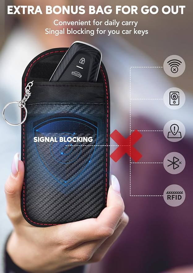 Faraday Box for Car Keys, Key Fob Signal Blocker RFID Box for Car Keys, Faraday Key Fob Protector Signal Blocking Box