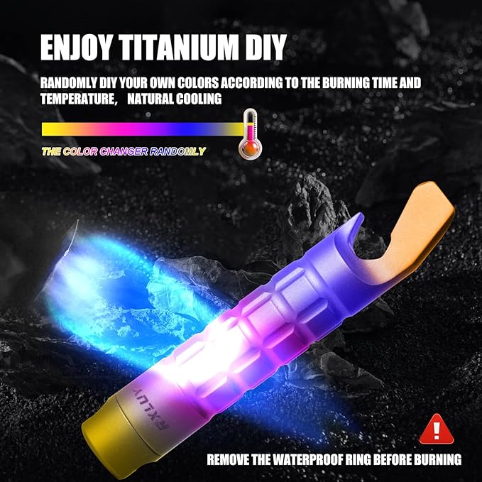 Titanium Keychain Pill Holder Pry Bar, Waterproof Emergency Pill Fob Organizer Container Case, Portable Purse Pocket Prybar Box for Outdoors Camping Travel EDC Accessories