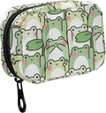 Fustylead Cute Frog in Various Poses Pill Organizer and Storage Weekly with Zipper, Removable Pill Box Portable Medicine Organizer for Vitamin Fish Oil Supplement