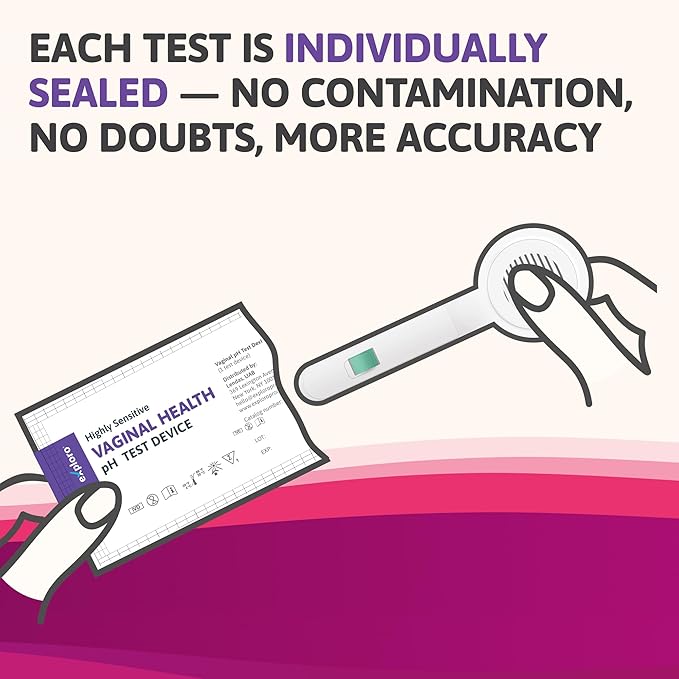 Exploro Vaginal Health pH Test Devices Feminine pH Test, Monitor Vaginal Intimate Health & Prevent Infection, Accurate Acidity & Alkalinity Balanced Vaginal Test, BV Test, Vaginal Yeast Test Pack of 5