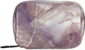 Purple Rose Marble Pill Case, Weekly Portable Pill Bag Container 7 Days Cute Pill Box Organizer Vitamin Supplement Holder with Zipper for Travel Family Business