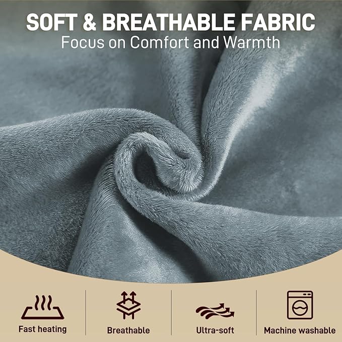 Heating Pad for Neck and Shoulders and Back - Electric Heating Pad for Pain Relief with 6 Heating Levels & 4 Time Setting, Christmas Birthday Gifts for Women Men Dad Mom Elderly (20" x 30")