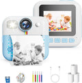 Contixo KC4 Kids Camera Instant Print, Blue 2.4” Screen Children Digital Printing Cameras with 1080P Video, 16X Zoom, 32GB Storage, Toddler Portable Travel Toys for Age 3 Years Up Girls Boys