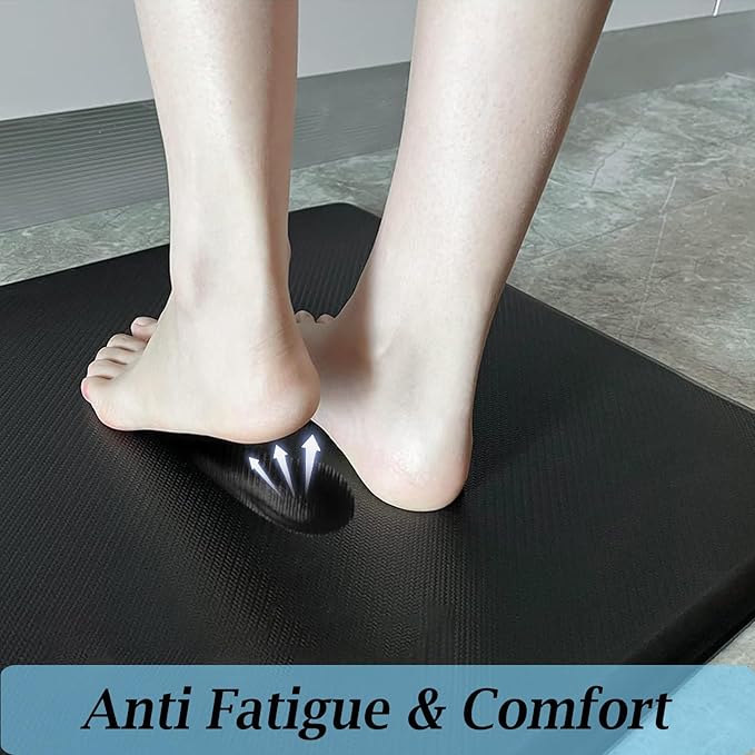 Artnice Kitchen Mats for Floor, 3/4 Inch Thick Anti Fatigue Mats for Kitchen Floor, Non-Slip Standing Desk Mat, Waterproof Cushioned Kitchen Rugs for Home, Office, Sink, Laundry (17.3" x 28")